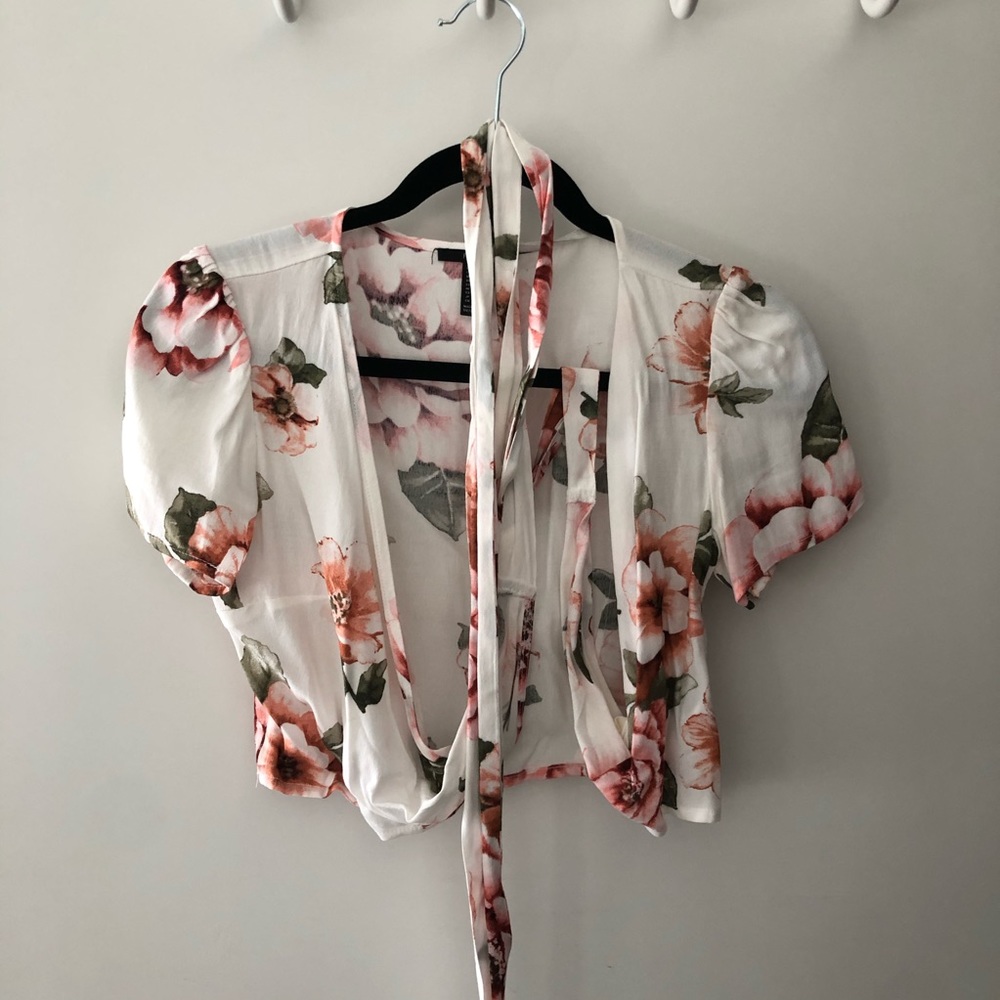 White floral wrap top from Forever 21